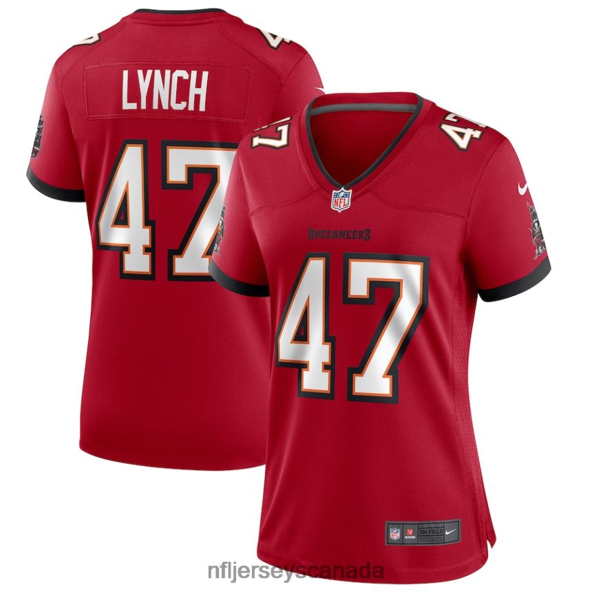 Women Tampa Bay Buccaneers John Lynch Nike Red Game Retired Player Jersey Clothing NFL TBXFR64429