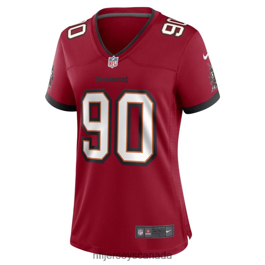 Women Tampa Bay Buccaneers Logan Hall Nike Red Game Player Jersey Clothing NFL TBXFR66941
