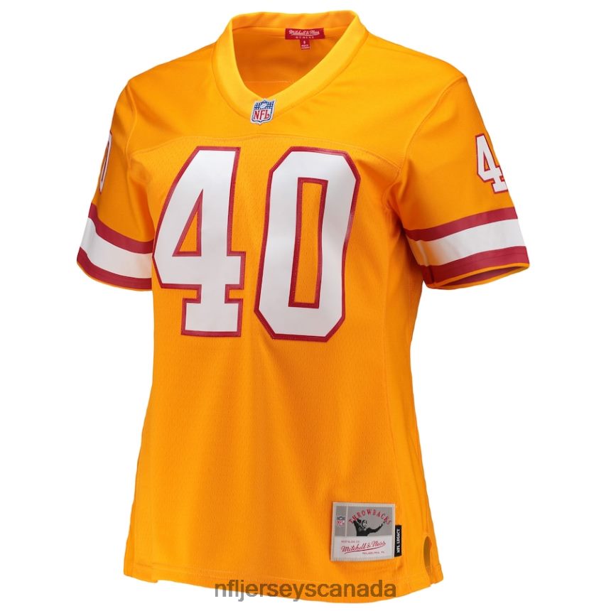 Women Tampa Bay Buccaneers Mike Alstott Mitchell  Ness Orange Legacy Replica Player Jersey Clothing NFL TBXFR63654
