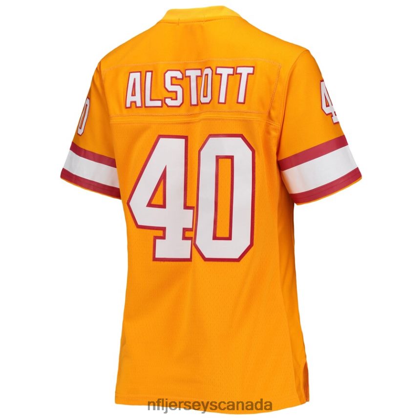 Women Tampa Bay Buccaneers Mike Alstott Mitchell  Ness Orange Legacy Replica Player Jersey Clothing NFL TBXFR63654