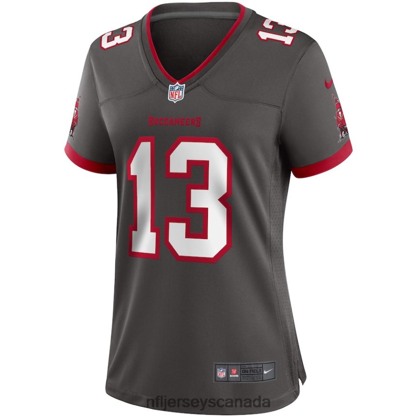 Women Tampa Bay Buccaneers Mike Evans Nike Pewter Alternate Game Jersey Clothing NFL TBXFR62031