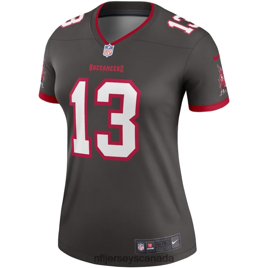 Women Tampa Bay Buccaneers Mike Evans Nike Pewter Alternate Legend Jersey Clothing NFL TBXFR62777