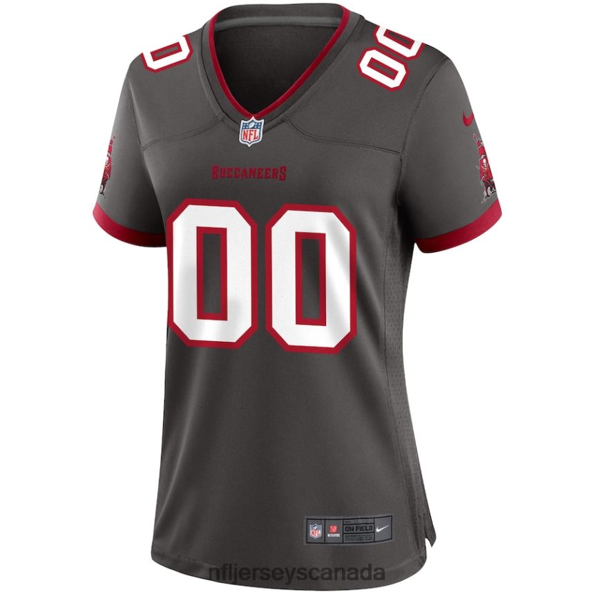 Women Tampa Bay Buccaneers Nike Pewter Alternate Custom Game Jersey Clothing NFL TBXFR61205