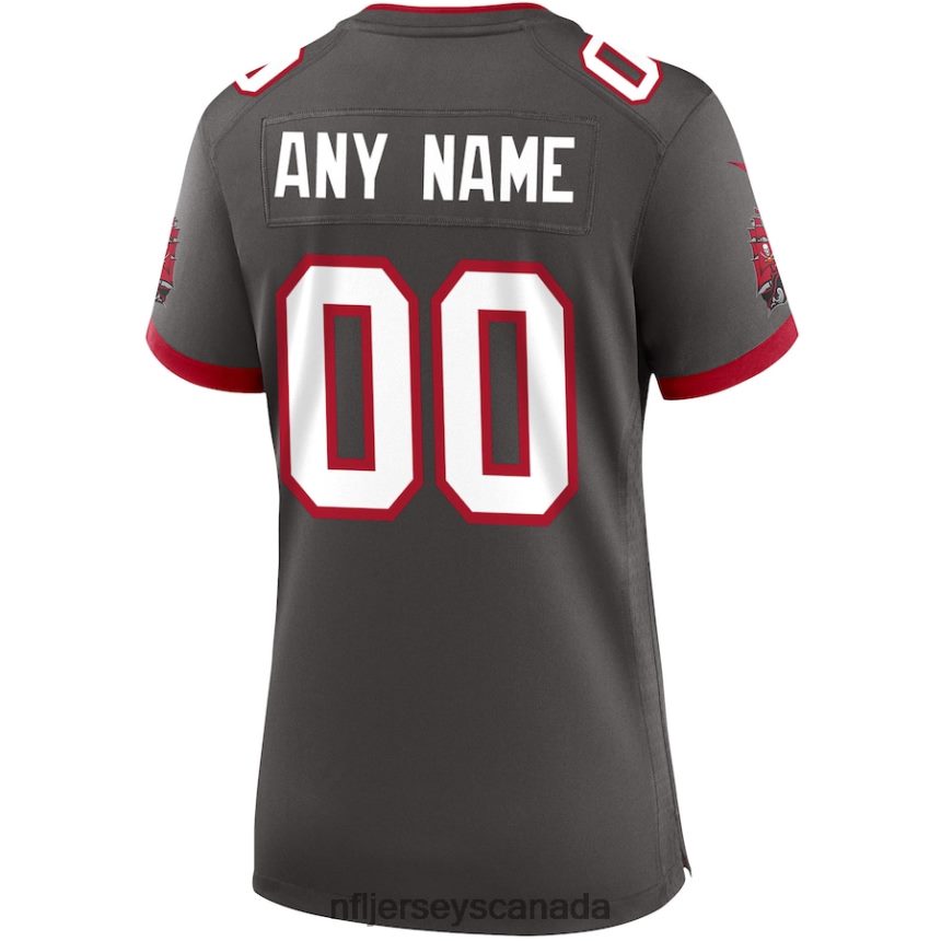 Women Tampa Bay Buccaneers Nike Pewter Alternate Custom Game Jersey Clothing NFL TBXFR61205