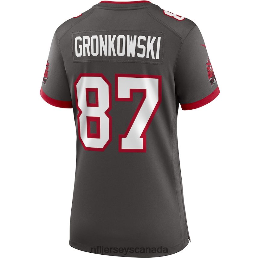 Women Tampa Bay Buccaneers Rob Gronkowski Nike Pewter Alternate Game Jersey Clothing NFL TBXFR63042