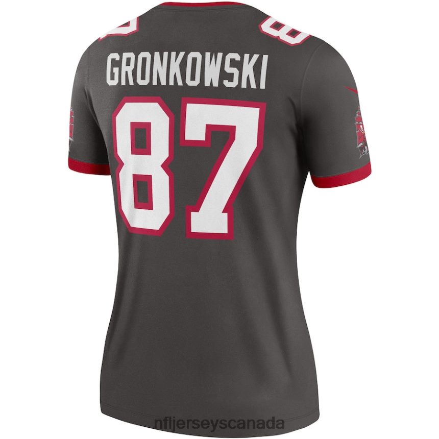 Women Tampa Bay Buccaneers Rob Gronkowski Nike Pewter Alternate Legend Jersey Clothing NFL TBXFR62902