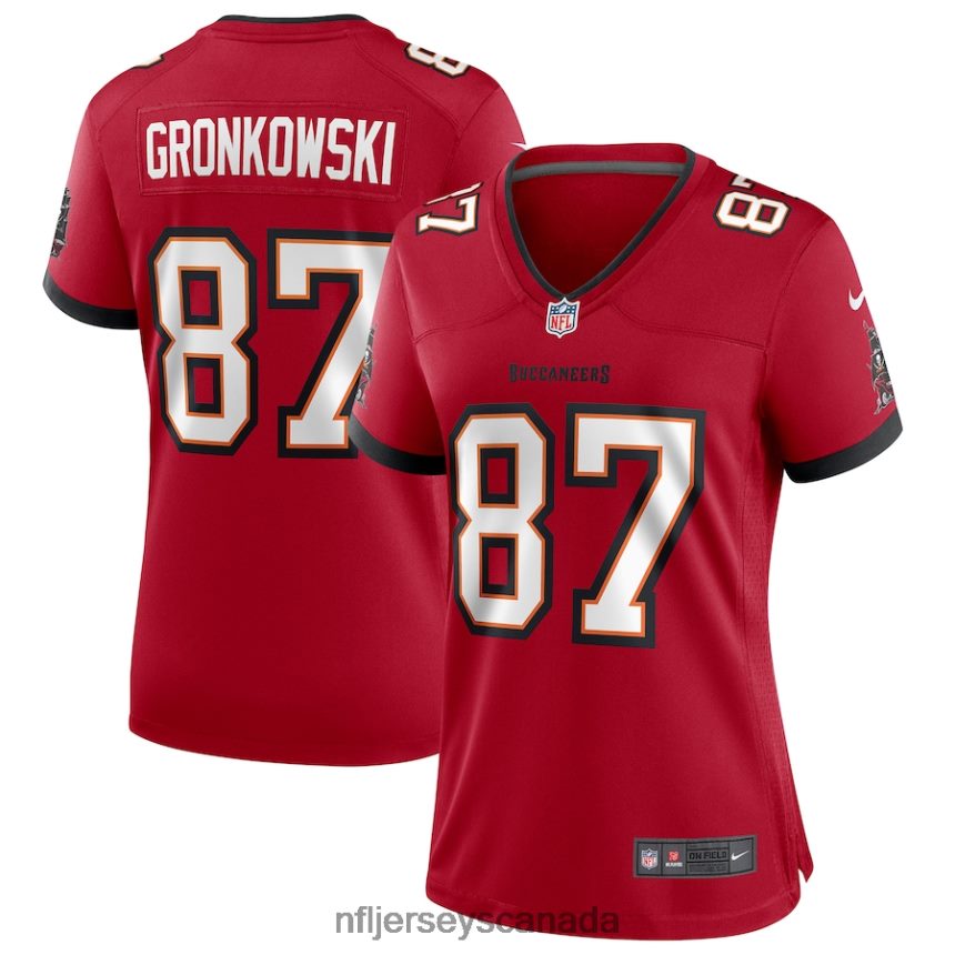 Women Tampa Bay Buccaneers Rob Gronkowski Nike Red Game Jersey Clothing NFL TBXFR61781