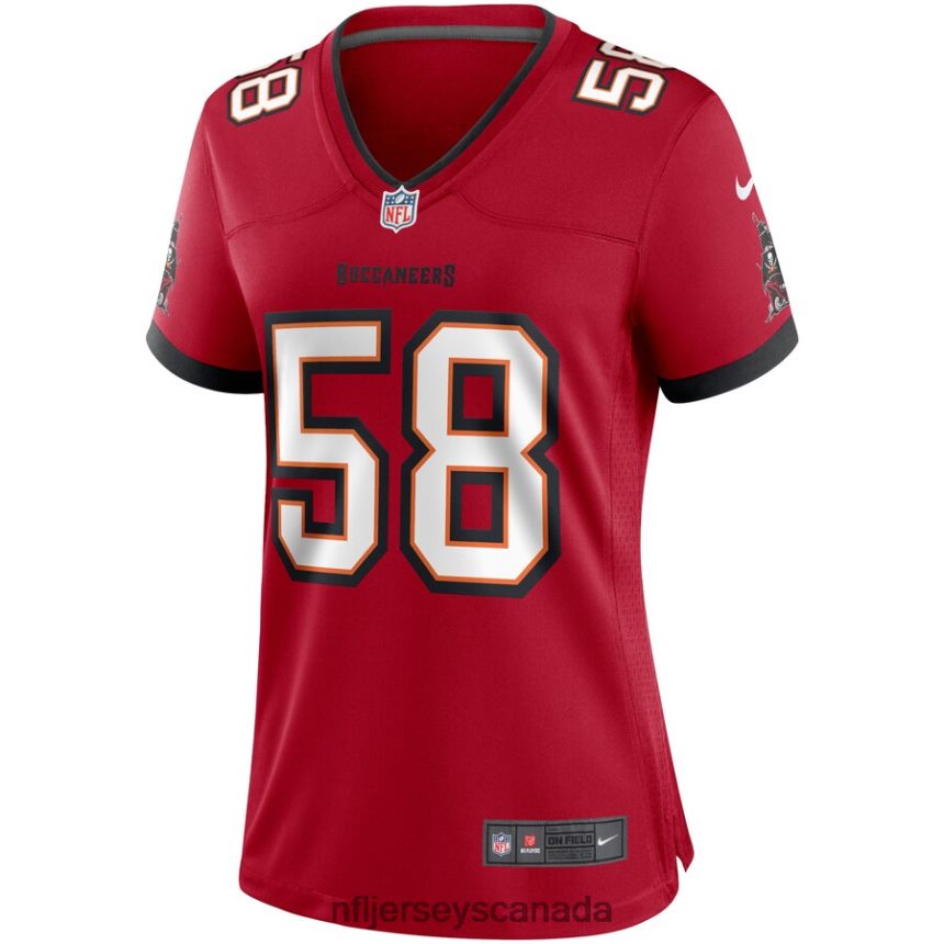 Women Tampa Bay Buccaneers Shaquil Barrett Nike Red Game Jersey Clothing NFL TBXFR66313