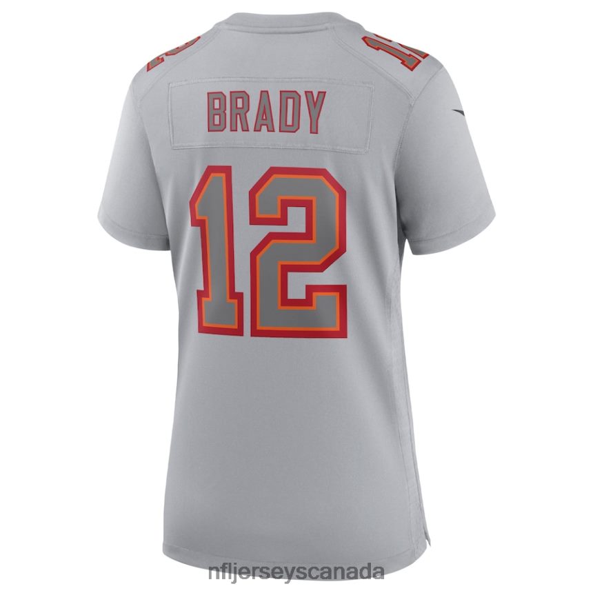 Women Tampa Bay Buccaneers Tom Brady Nike Gray Atmosphere Fashion Game Jersey Clothing NFL TBXFR62323