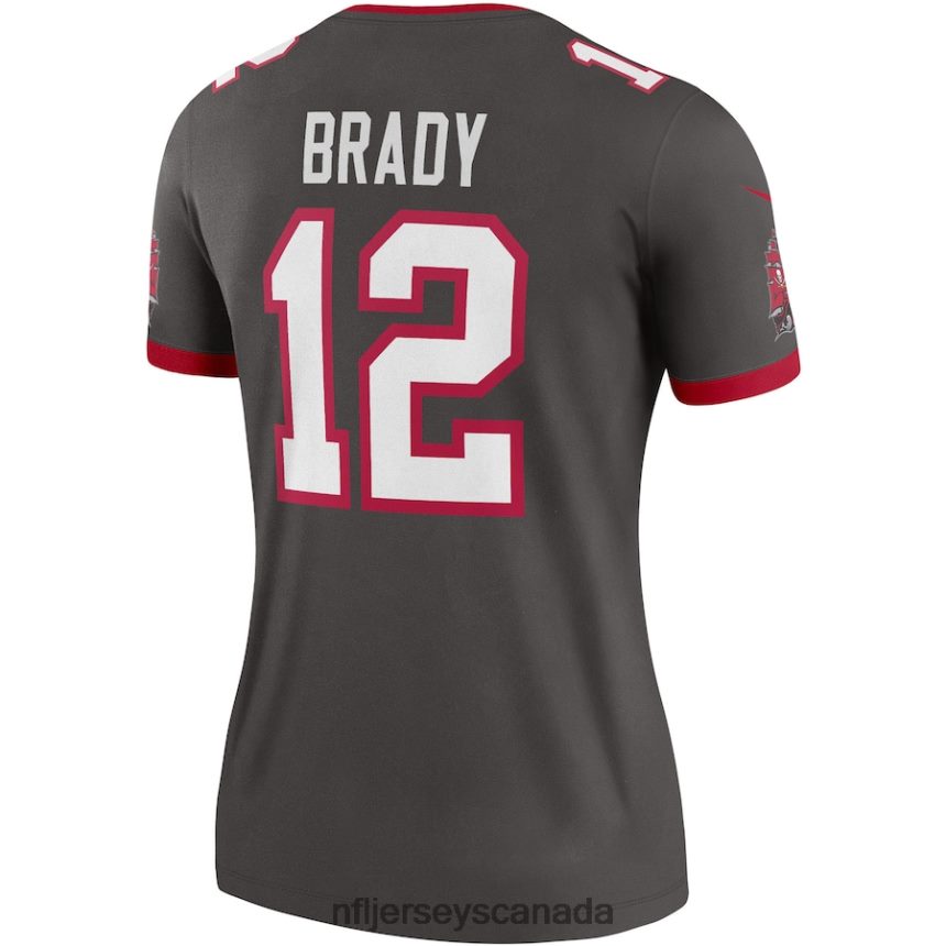 Women Tampa Bay Buccaneers Tom Brady Nike Pewter Alternate Legend Jersey Clothing NFL TBXFR6753
