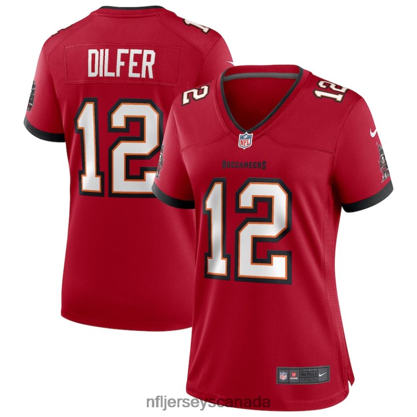Women Tampa Bay Buccaneers Trent Dilfer Nike Red Game Retired Player Jersey Clothing NFL TBXFR66277