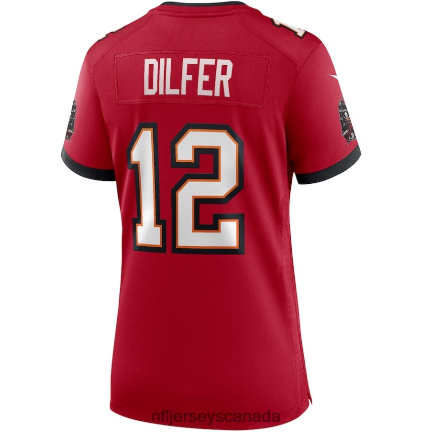 Women Tampa Bay Buccaneers Trent Dilfer Nike Red Game Retired Player Jersey Clothing NFL TBXFR66277