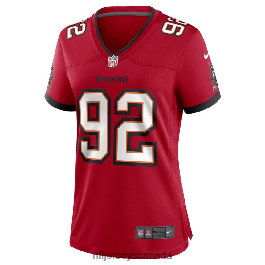 Women Tampa Bay Buccaneers William Gholston Nike Red Game Jersey Clothing NFL TBXFR66918