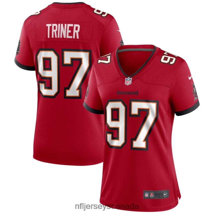 Women Tampa Bay Buccaneers Zach Triner Nike Red Game Jersey Clothing NFL TBXFR67010