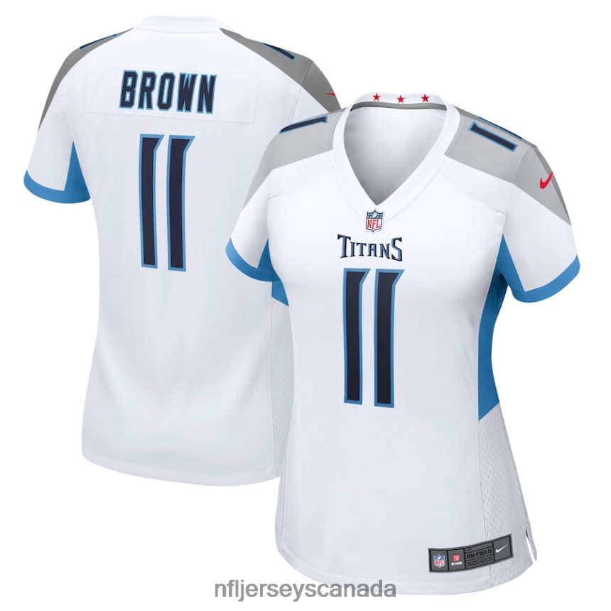 Women Tennessee Titans AJ Brown Nike White Game Jersey Clothing NFL TBXFR65580