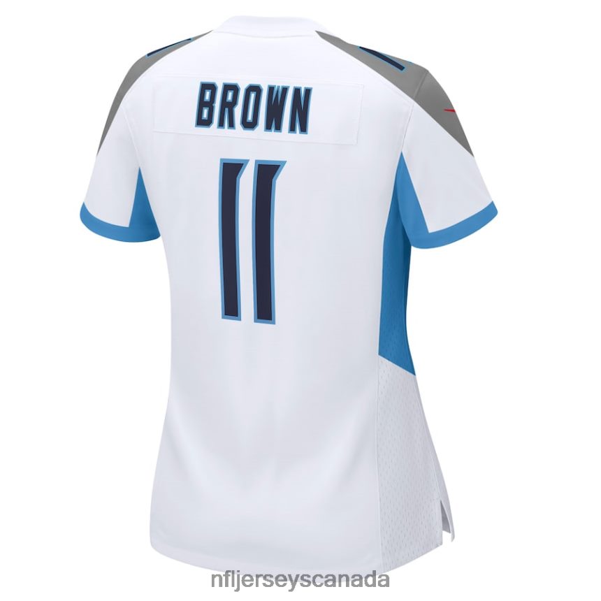 Women Tennessee Titans AJ Brown Nike White Game Jersey Clothing NFL TBXFR65580