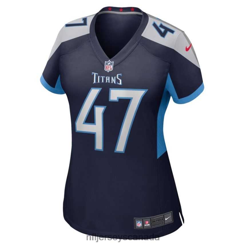 Women Tennessee Titans Andrew Adams Nike Navy Home Game Player Jersey Clothing NFL TBXFR65758