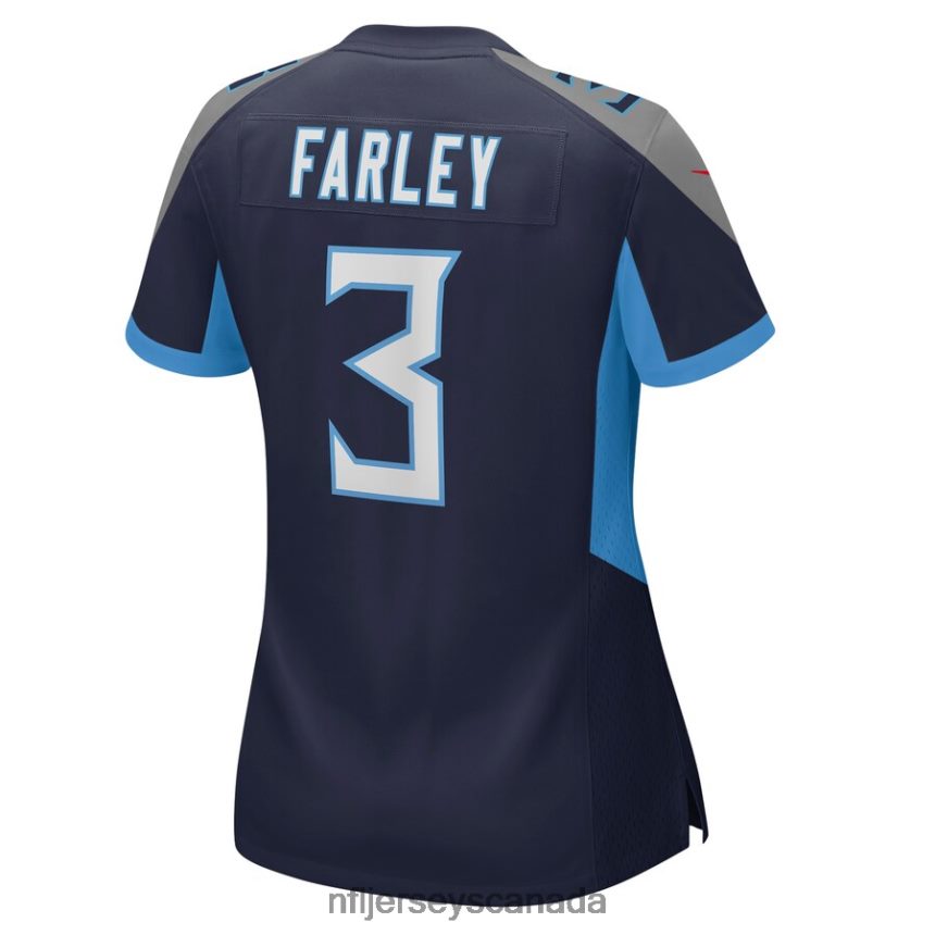 Women Tennessee Titans Caleb Farley Nike Navy Game Jersey Clothing NFL TBXFR65910