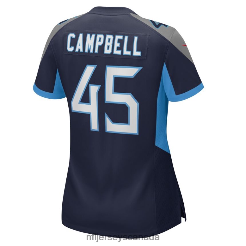 Women Tennessee Titans Chance Campbell Nike Navy Player Game Jersey Clothing NFL TBXFR66378