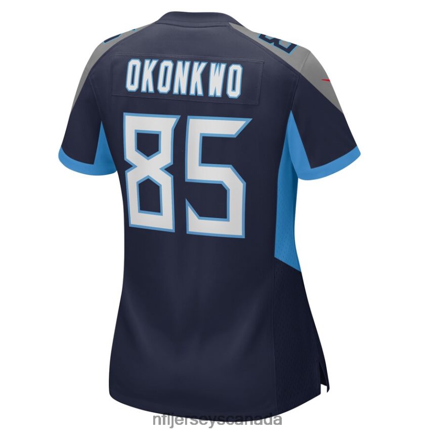 Women Tennessee Titans Chigoziem Okonkwo Nike Navy Game Player Jersey Clothing NFL TBXFR66842