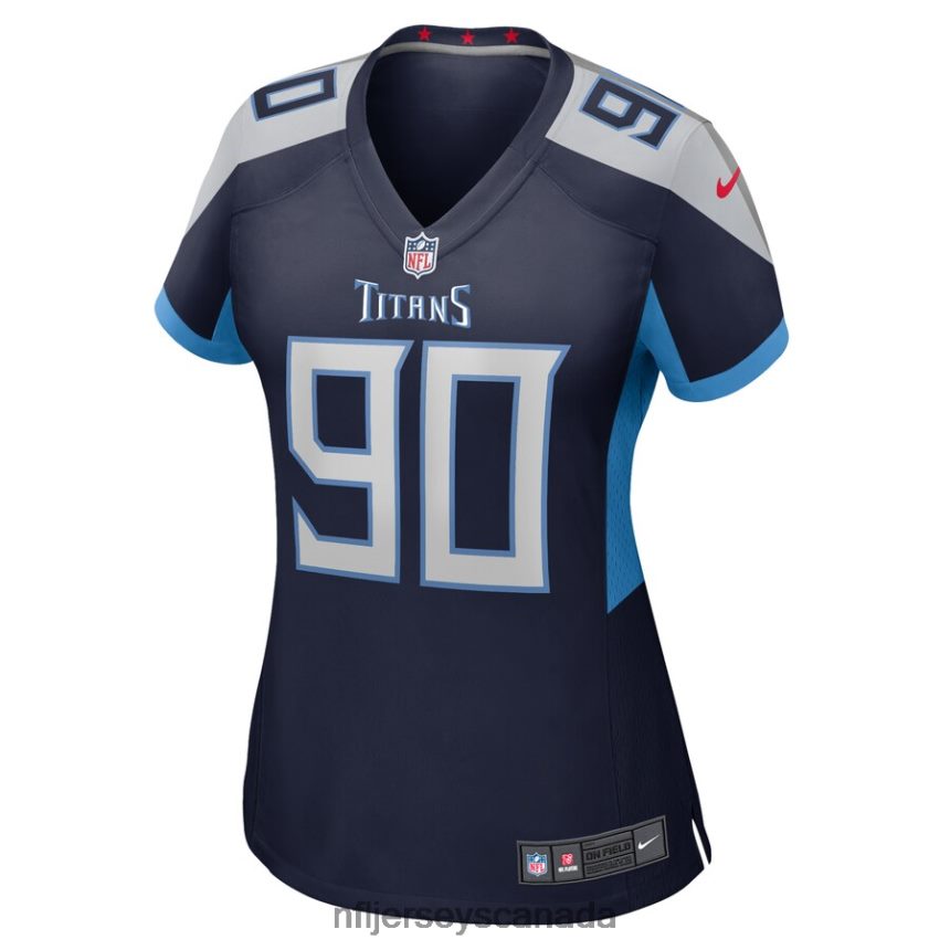 Women Tennessee Titans DaQuan Jones Nike Navy Game Jersey Clothing NFL TBXFR66677