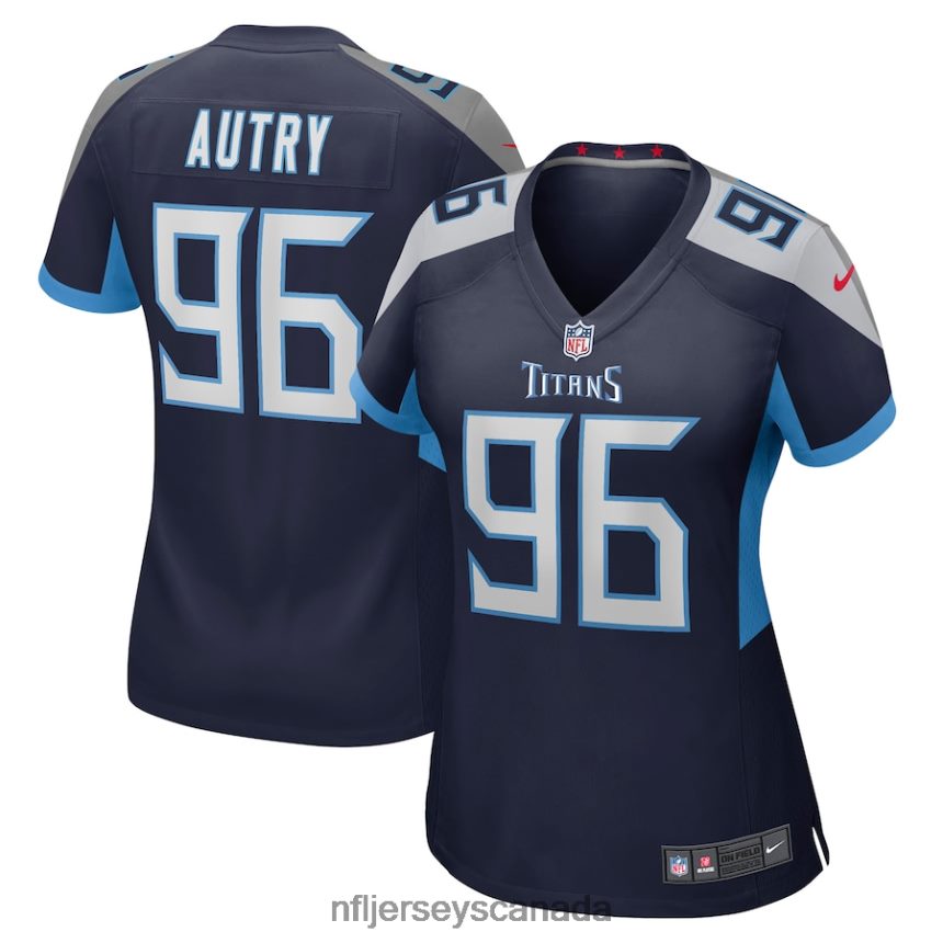 Women Tennessee Titans Denico Autry Nike Navy Game Jersey Clothing NFL TBXFR66118