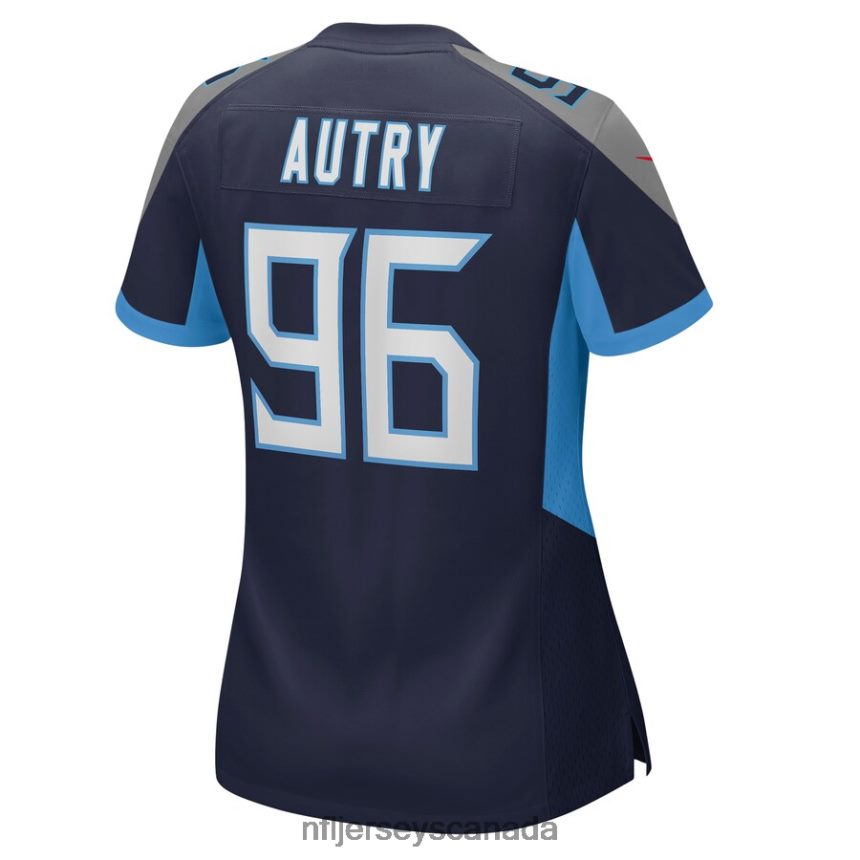 Women Tennessee Titans Denico Autry Nike Navy Game Jersey Clothing NFL TBXFR66118