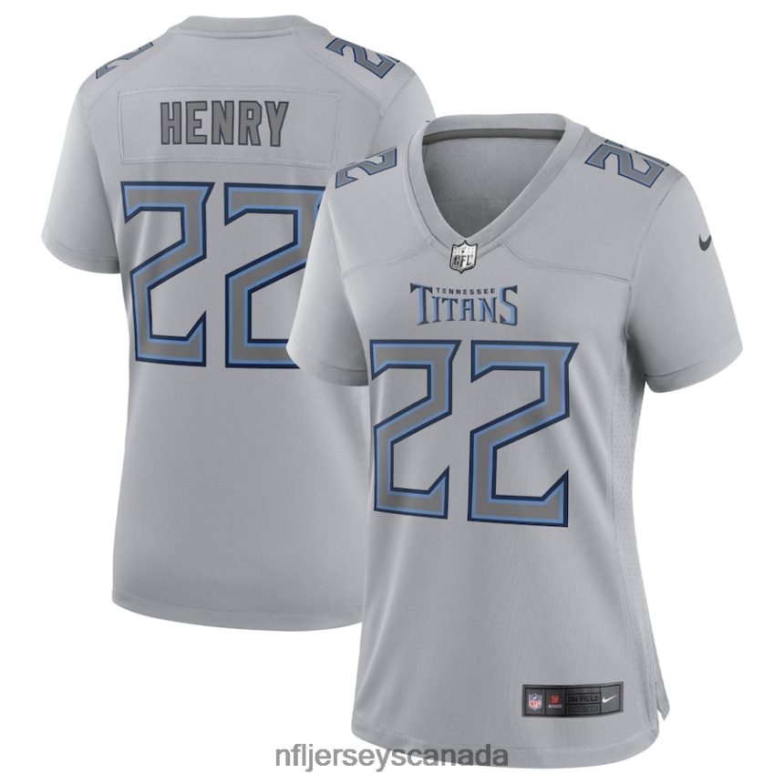 Women Tennessee Titans Derrick Henry Nike Gray Atmosphere Fashion Game Jersey Clothing NFL TBXFR62925