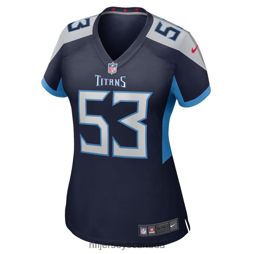 Women Tennessee Titans Dylan Cole Nike Navy Game Player Jersey Clothing NFL TBXFR64636