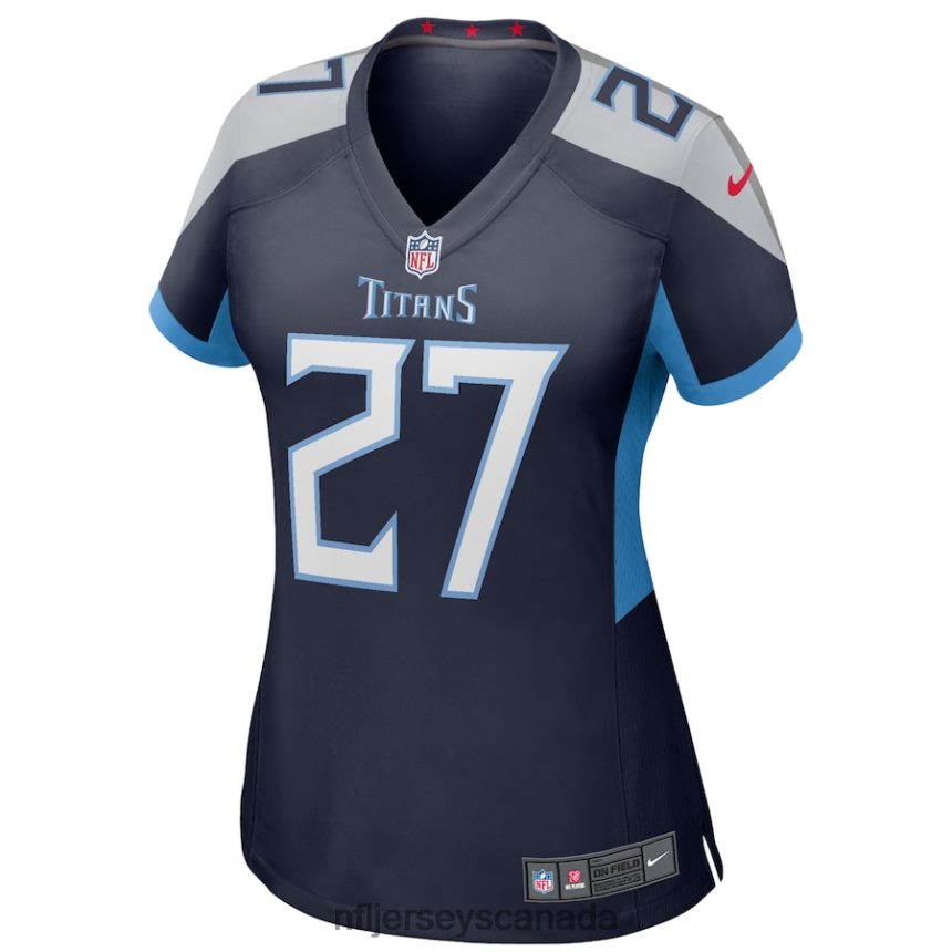 Women Tennessee Titans Eddie George Nike Navy Game Retired Player Jersey Clothing NFL TBXFR64799