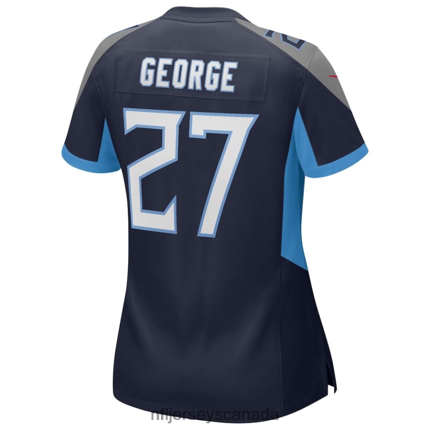 Women Tennessee Titans Eddie George Nike Navy Game Retired Player Jersey Clothing NFL TBXFR64799
