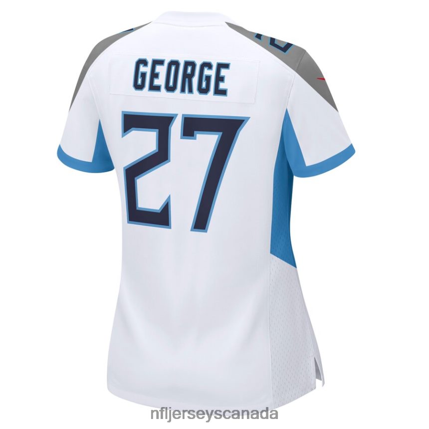 Women Tennessee Titans Eddie George Nike White Retired Game Jersey Clothing NFL TBXFR65558
