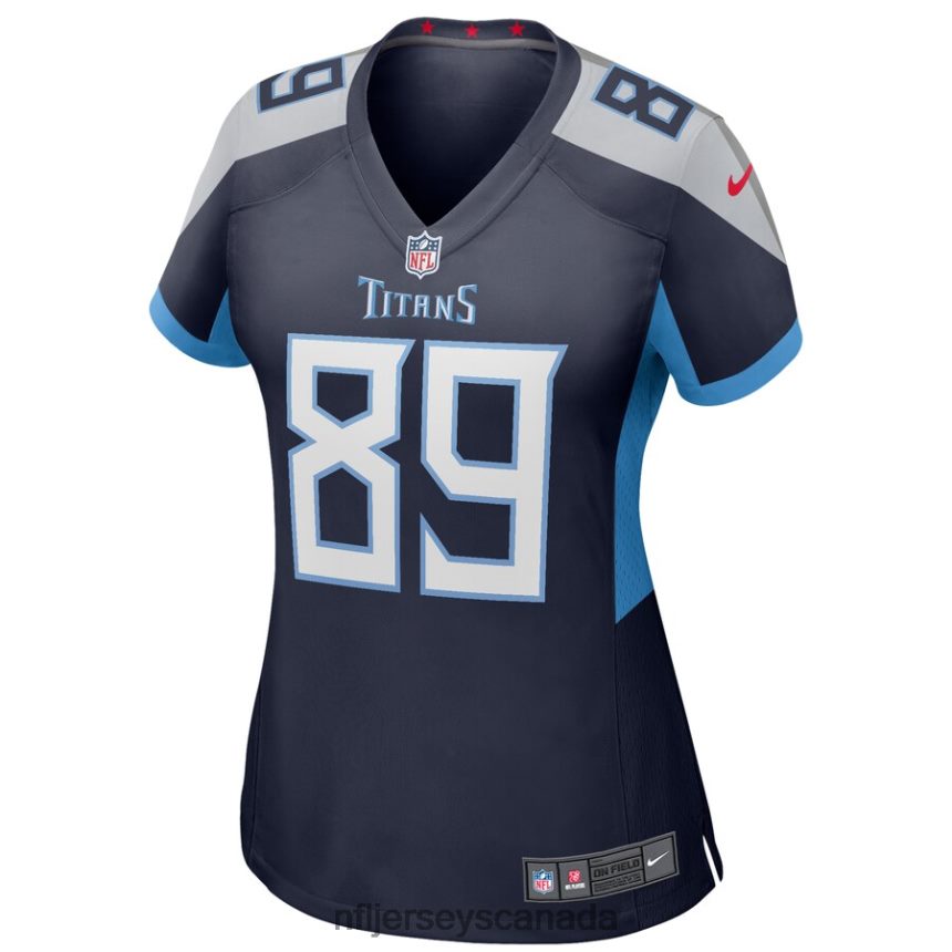 Women Tennessee Titans Frank Wycheck Nike Navy Game Retired Player Jersey Clothing NFL TBXFR65607
