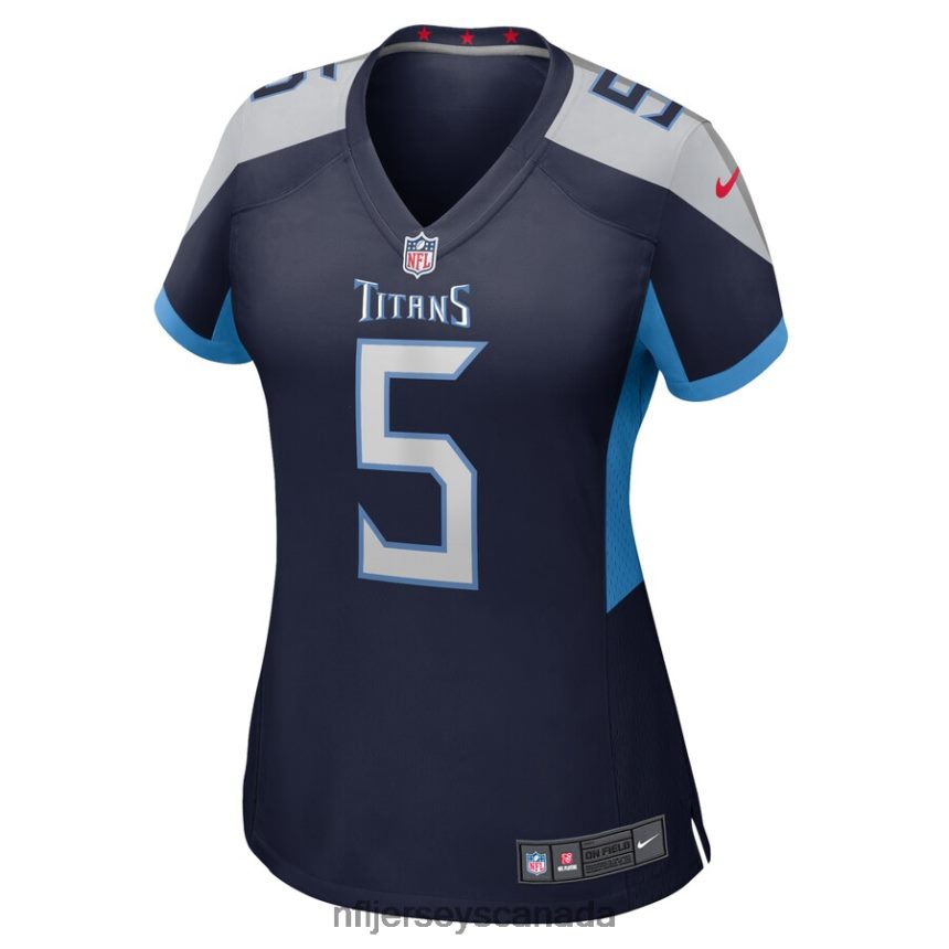 Women Tennessee Titans Logan Woodside Nike Navy Game Jersey Clothing NFL TBXFR66817