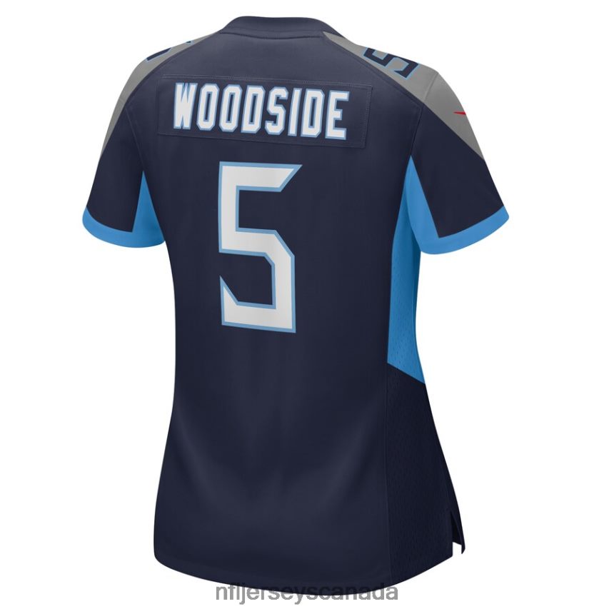 Women Tennessee Titans Logan Woodside Nike Navy Game Jersey Clothing NFL TBXFR66817