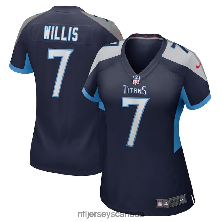 Women Tennessee Titans Malik Willis Nike Navy Player Game Jersey Clothing NFL TBXFR66600