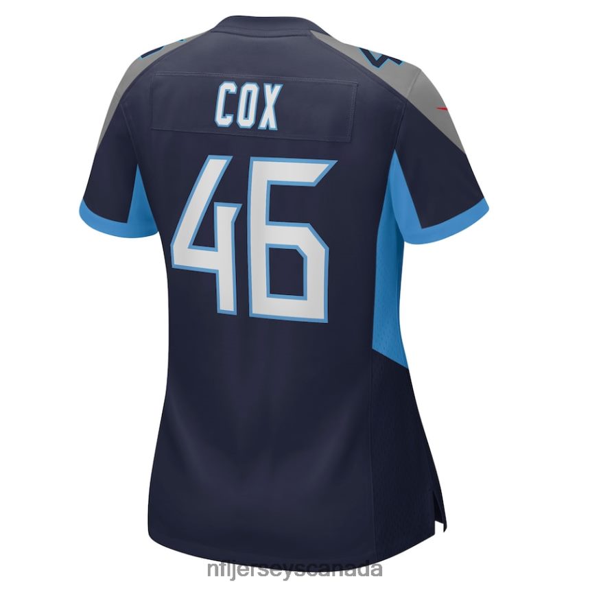 Women Tennessee Titans Morgan Cox Nike Navy Game Jersey Clothing NFL TBXFR65245
