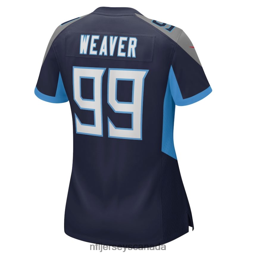 Women Tennessee Titans Rashad Weaver Nike Navy Game Jersey Clothing NFL TBXFR66961