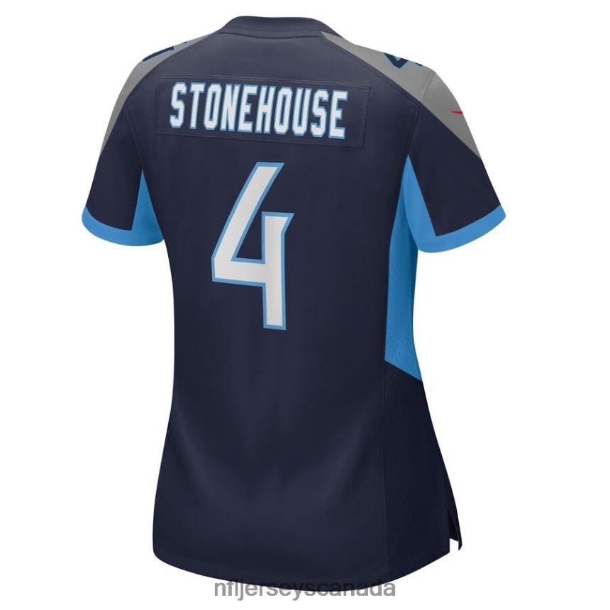 Women Tennessee Titans Ryan Stonehouse Nike Navy Game Player Jersey Clothing NFL TBXFR64931