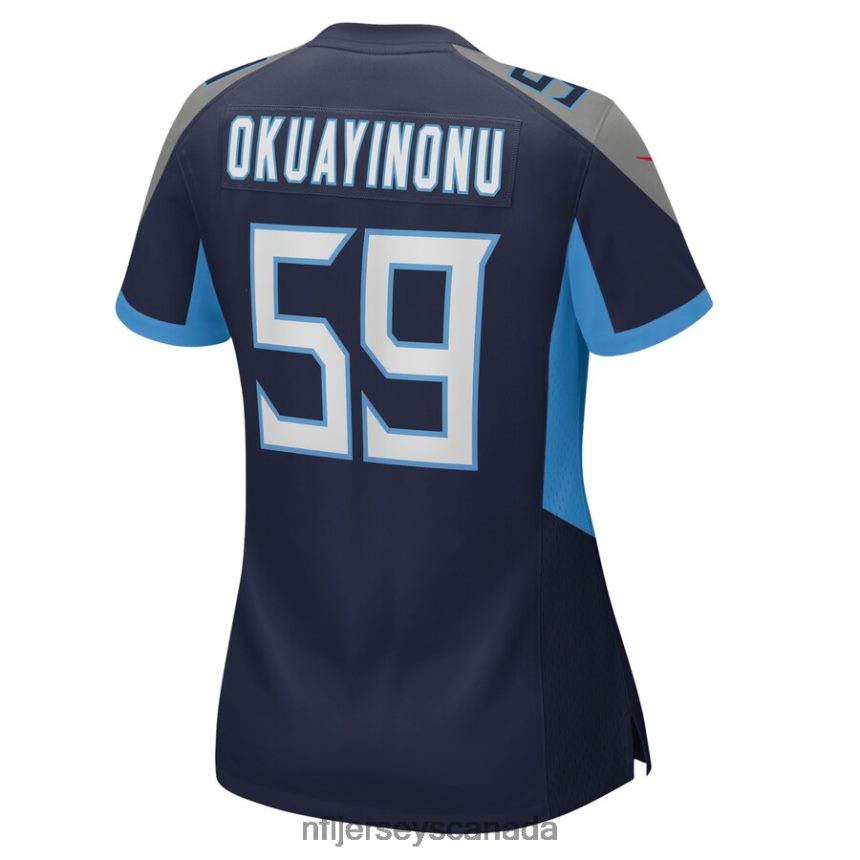 Women Tennessee Titans Sam Okuayinonu Nike Navy Home Game Player Jersey Clothing NFL TBXFR66287