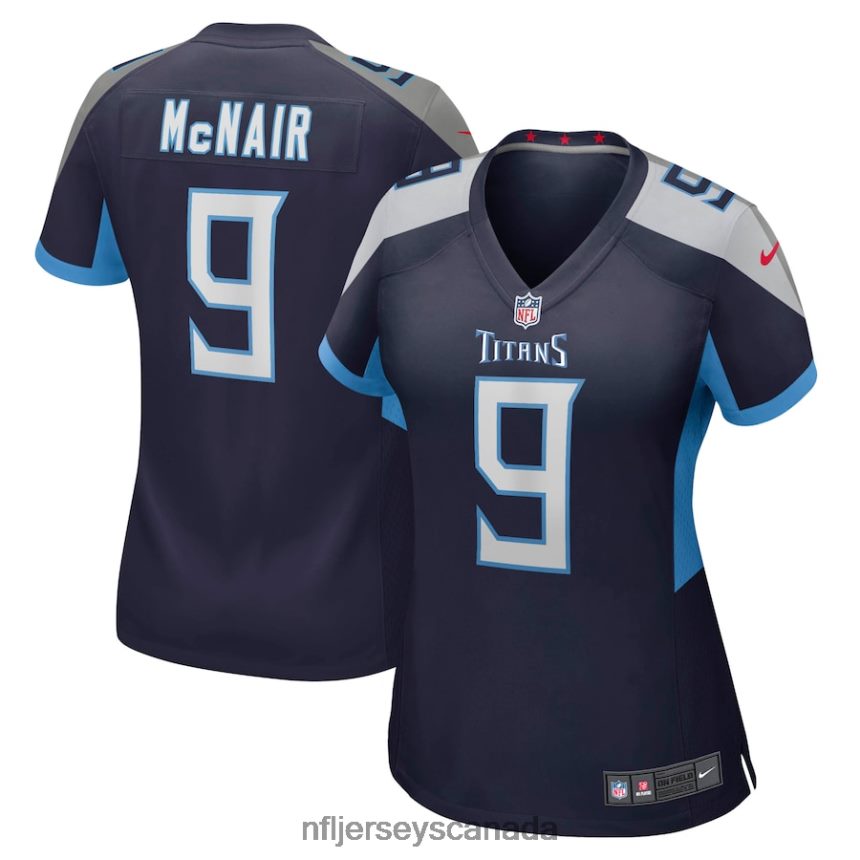 Women Tennessee Titans Steve McNair Nike Navy Game Retired Player Jersey Clothing NFL TBXFR63186