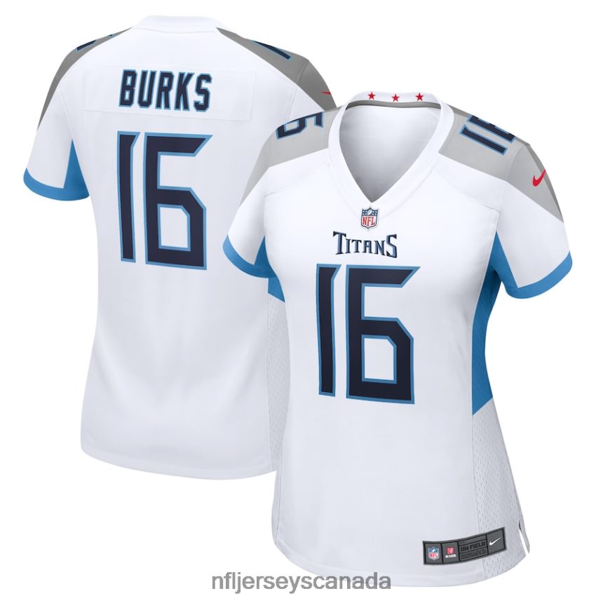 Women Tennessee Titans Treylon Burks Nike White Game Player Jersey Clothing NFL TBXFR63188