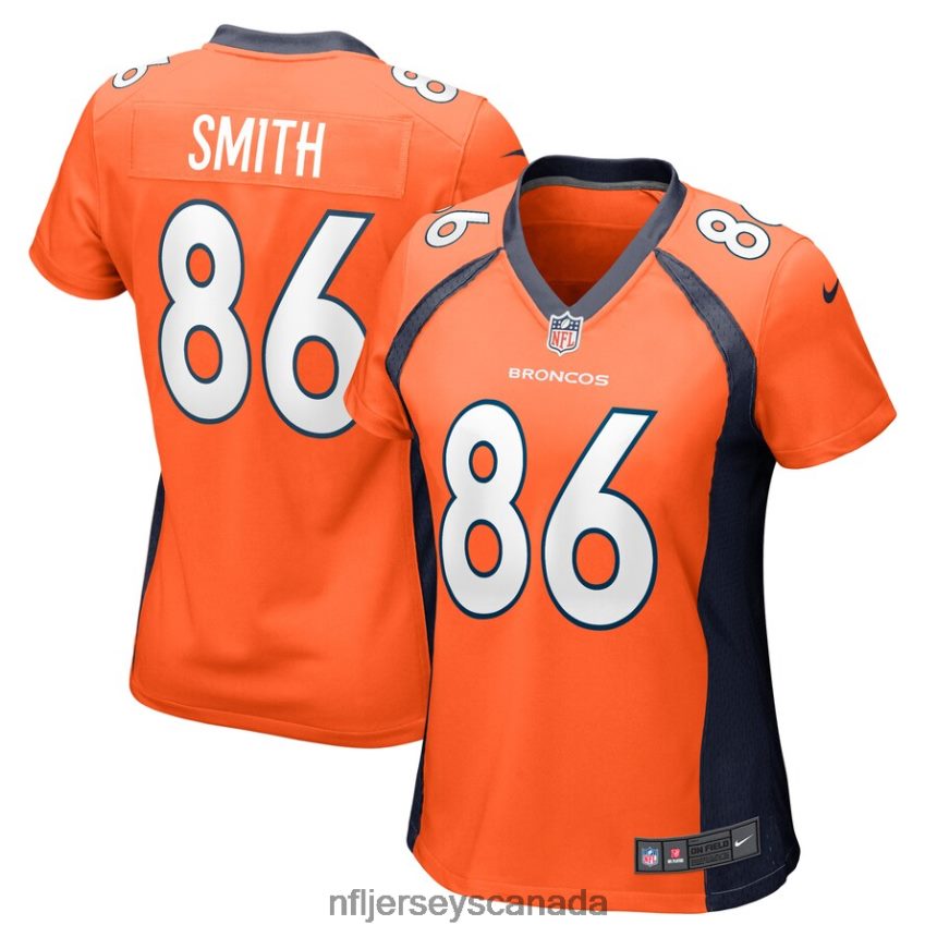 Women Vyncint Smith Denver Broncos Nike Orange Team Game Player Jersey Clothing NFL TBXFR66270