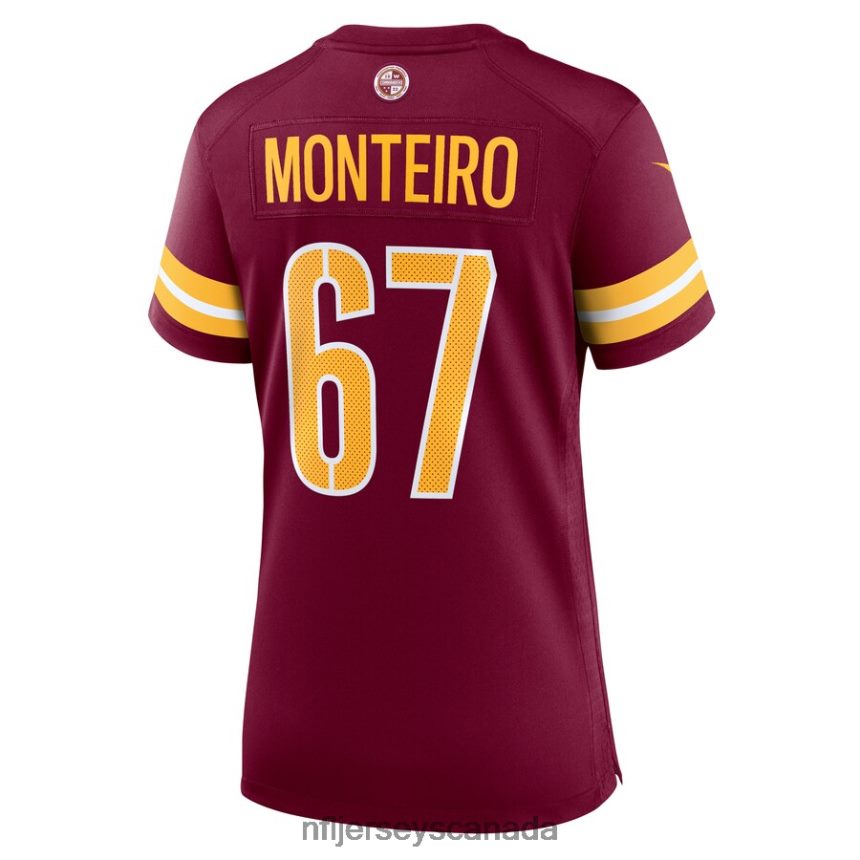 Women Washington Commanders Aaron Monteiro Nike Burgundy Game Player Jersey Clothing NFL TBXFR66678