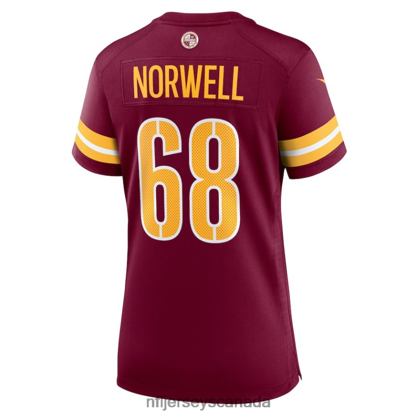 Women Washington Commanders Andrew Norwell Nike Burgundy Player Game Jersey Clothing NFL TBXFR66616