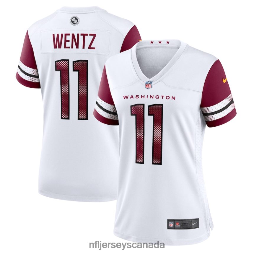 Women Washington Commanders Carson Wentz Nike White Game Jersey Clothing NFL TBXFR66410
