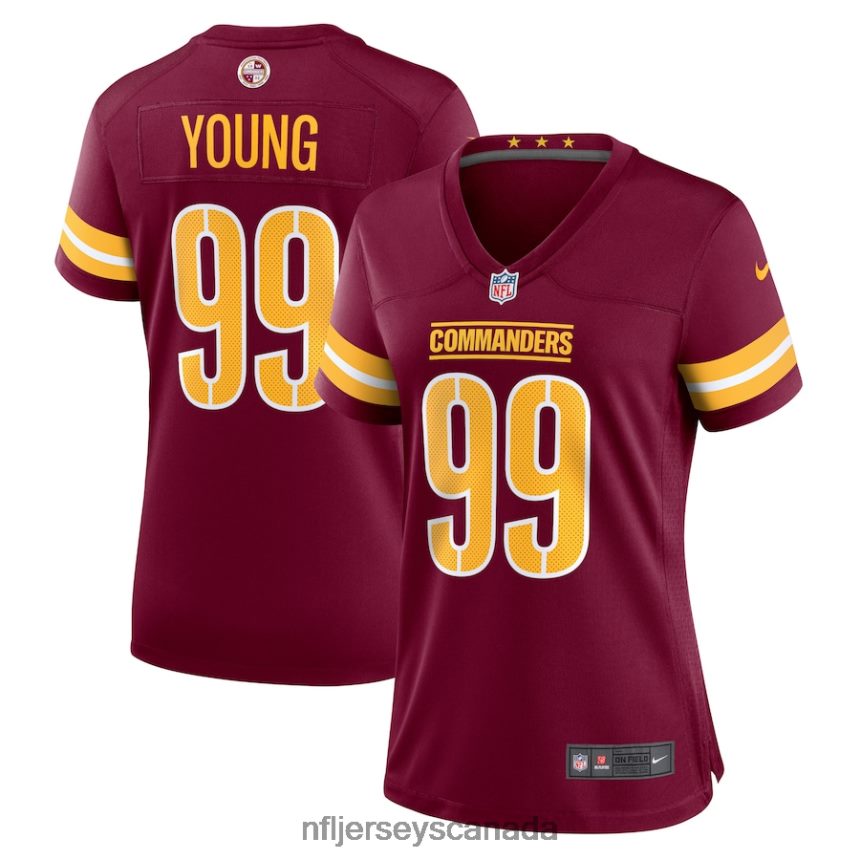 Women Washington Commanders Chase Young Nike Burgundy Game Jersey Clothing NFL TBXFR64468