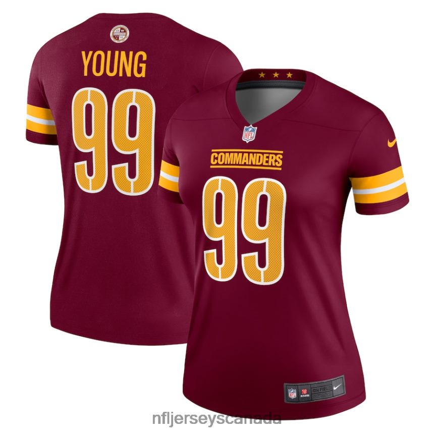 Women Washington Commanders Chase Young Nike Burgundy Legend Jersey Clothing NFL TBXFR62927