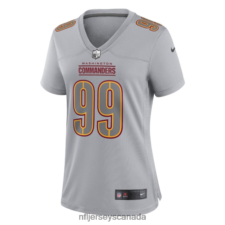 Women Washington Commanders Chase Young Nike Gray Atmosphere Fashion Game Jersey Clothing NFL TBXFR66229