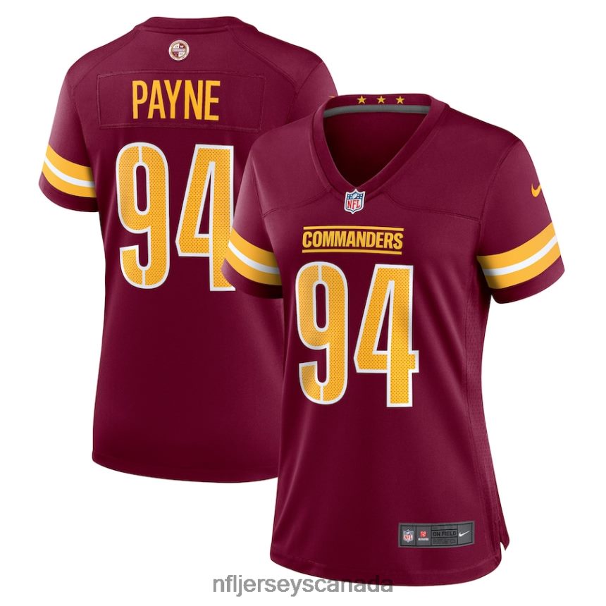 Women Washington Commanders Daron Payne Nike Burgundy Player Game Jersey Clothing NFL TBXFR65417